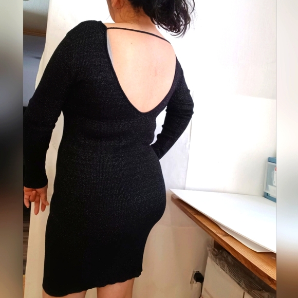 Pencil dress, low back, plus size 2X, full stretch. - Picture 3 of 15